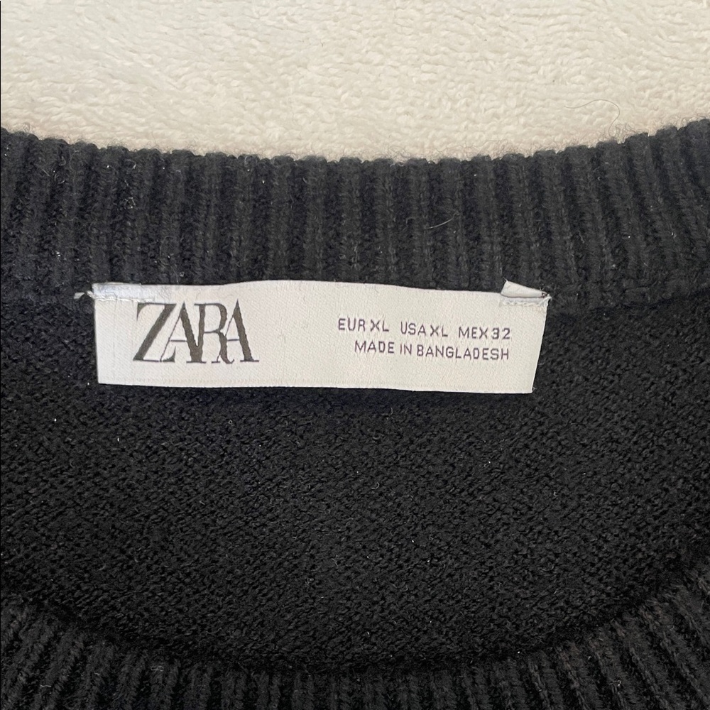 Zara Black Crew Neck Sweater - Picture 8 of 10